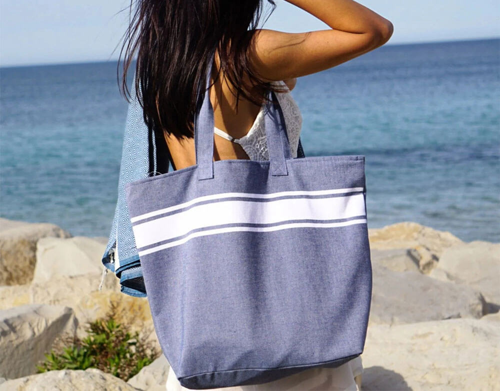 sace de plage fouta en france