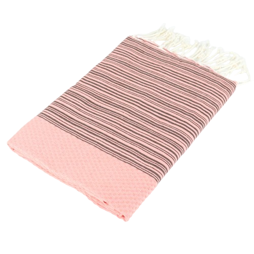 Fouta Nid d’Abeille rose en france