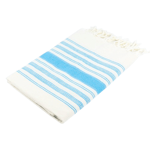 fouta berbere traditionnelle bleu ciel en france