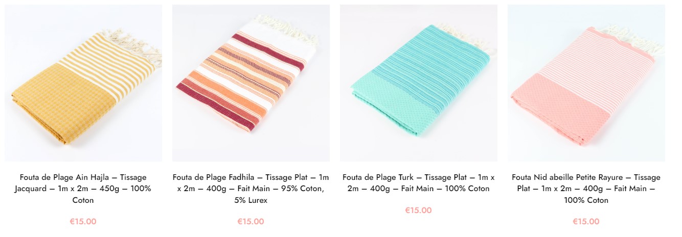 commander fouta en ligne via une boutique en france
